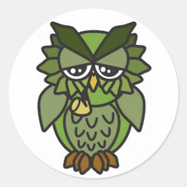 喫煙のフクロウ2.0 ラウンドシール