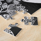 喫煙の女性のパズル ジグソーパズル (側面)