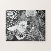 喫煙の女性のパズル ジグソーパズル (横)