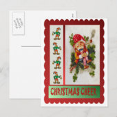 喫煙の小妖精や小人 シーズンポストカード (正面/裏面)