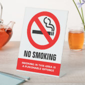 喫煙の表記号なし 台座サイン (インサイチュ)