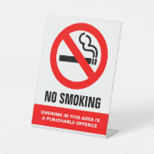喫煙の表記号なし 台座サイン (正面)