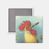 喫煙の雄鶏 マグネット (正面/裏面)