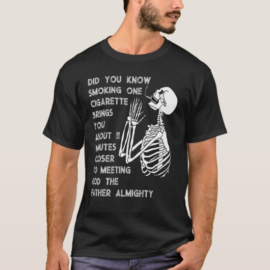 喫煙は11分近くのアンチ喫煙 Tシャツ (正面)