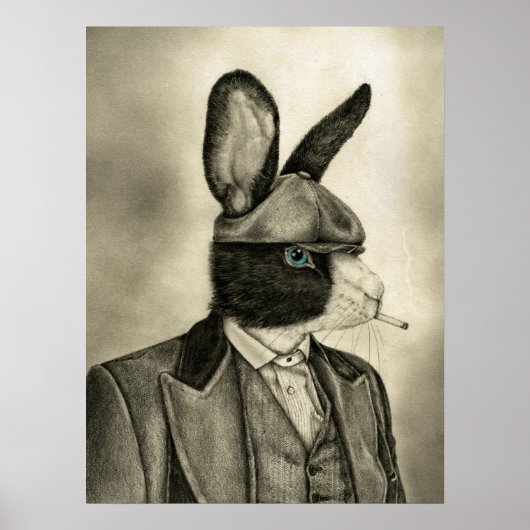喫煙ウサギ ポスター (正面)