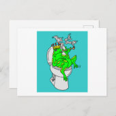 喫煙カエル ポストカード (正面/裏面)