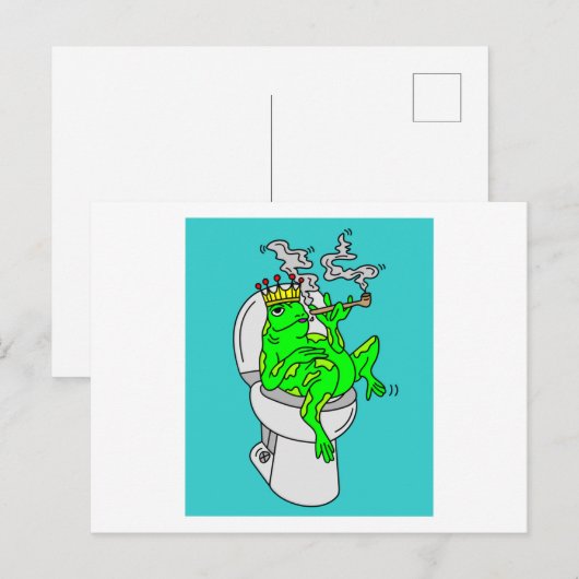 喫煙カエル ポストカード (正面/裏面)