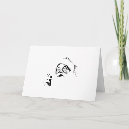 喫煙サンタ。 タバコを吸うヴィンテージサンタ シーズンカード (正面)