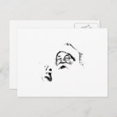 喫煙サンタ。 タバコを吸うヴィンテージサンタ シーズンポストカード (正面/裏面)