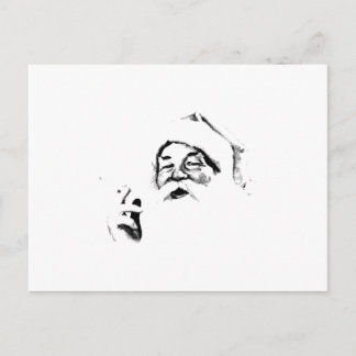 喫煙サンタ。 タバコを吸うヴィンテージサンタ シーズンポストカード