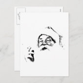 喫煙サンタ。ヴィンテージサンタ喫煙Aタバコ。 シーズンポストカード (正面/裏面)