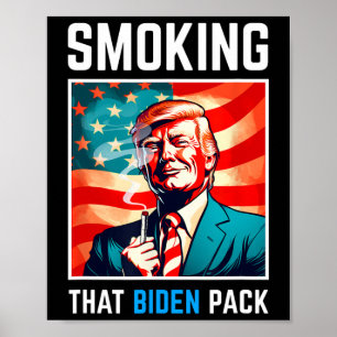 喫煙ザバイデン氏パック – トランプ2024 ポスター