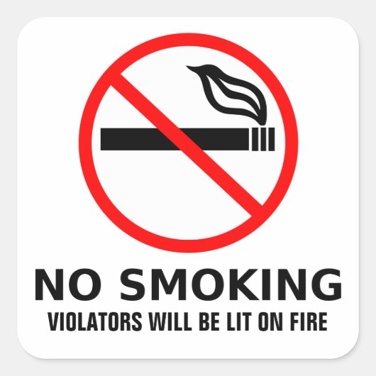 喫煙シール スクエアシール (正面)