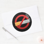 喫煙シール ラウンドシール (封筒)