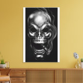 喫煙スカルキャンバス キャンバスプリント (インサイチュ (リビング))