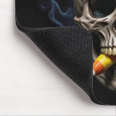 喫煙スカル噛み込みキャンディーコーン マウスパッド (コーナー)