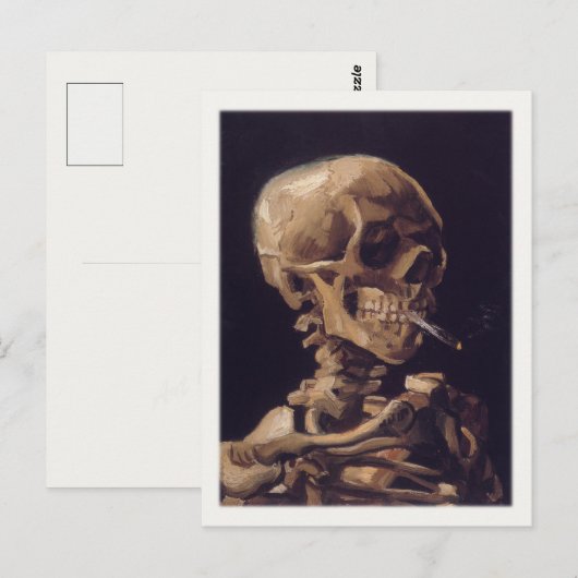 喫煙スカル ポストカード (正面/裏面)