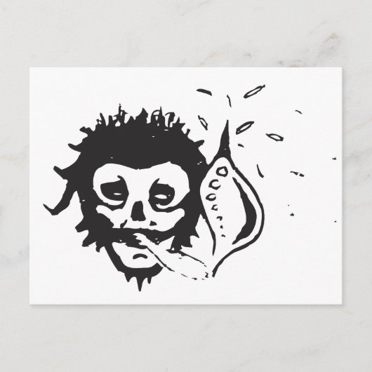 喫煙スカル ポストカード (正面)