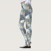 喫煙スケルトン、墓地ゴシックスケリーレギンス レギンス (左)