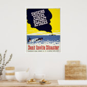 喫煙スタックは攻撃を引き付ける – WPA ポスター (キッチン)