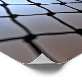 喫煙テニスボー飛んでいるルオーバー網 ポスター (角)