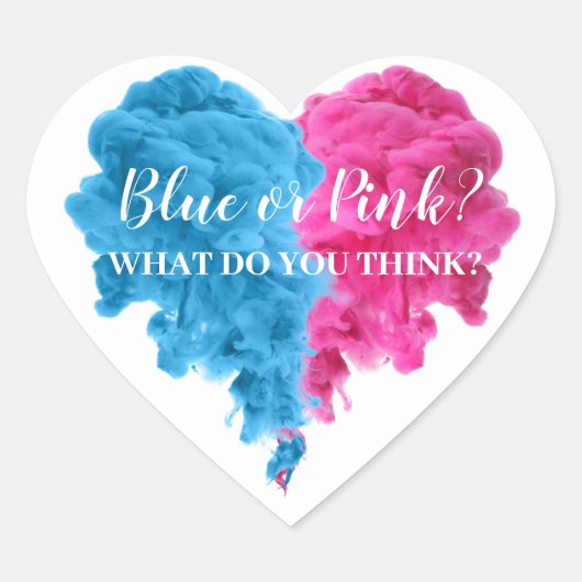 喫煙テーマのジェンダーがパーティーシールを明らかにする ハートシール (正面)