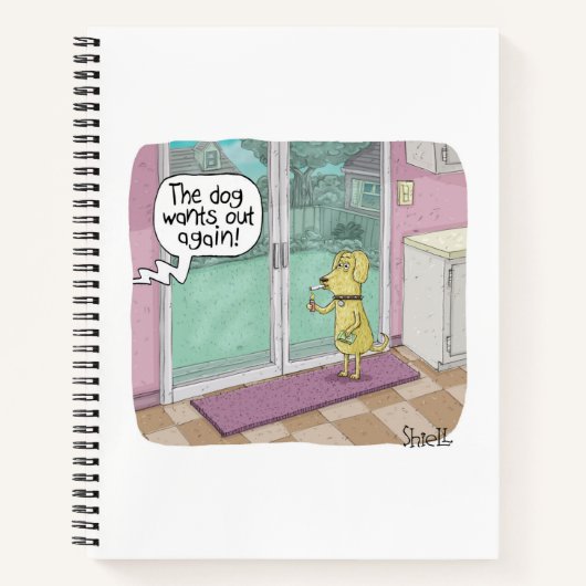 喫煙ドッグおもしろいバースデーカード ノートブック (正面)