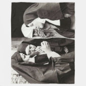 喫煙ナンヴィンテージ写真 フリースブランケット (正面)