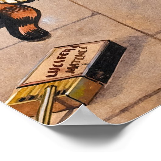 喫煙ネコbyルイ・ワイン ポスター (角)