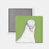 喫煙ハト磁石 |奇妙予測できなな、おもしろい マグネット (正面/裏面)