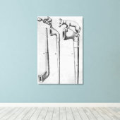 喫煙パイプ キャンバスプリント (インサイチュ (ウッドフロア))