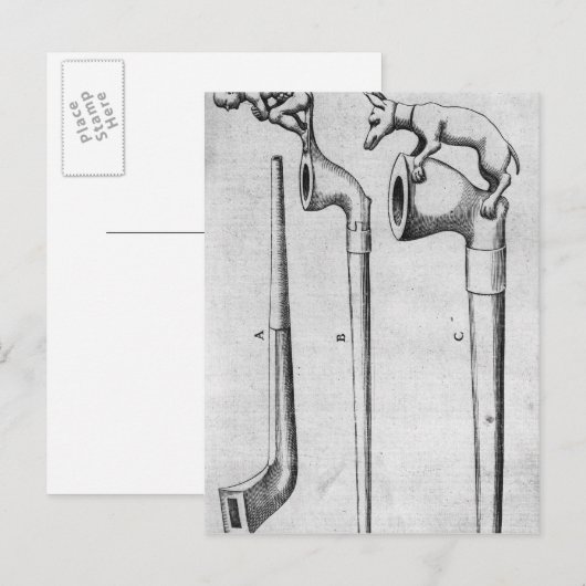 喫煙パイプ ポストカード (正面/裏面)