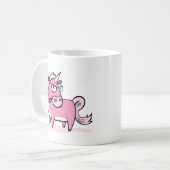 喫煙ピンクユニコーン コーヒーマグカップ (正面左)
