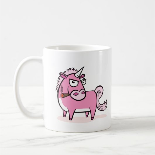喫煙ピンクユニコーン コーヒーマグカップ (左)