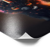 喫煙ブラックUnicorn Tシャツ フォトプリント (角)