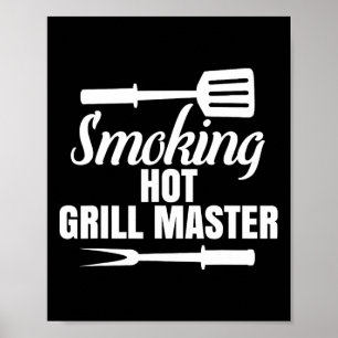 喫煙ホットグリルマスターBbqキングクイーンオブザグリ ポスター