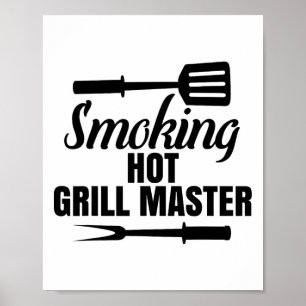 喫煙ホットグリルマスターBbqキングクイーンオブザグリ ポスター