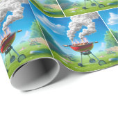 喫煙ホットドッグズオンBBQグリル ラッピングペーパー (ロールコーナー)