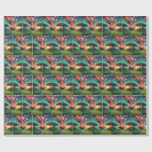 喫煙ホットドッグズオンBBQグリル ラッピングペーパー (フラット)