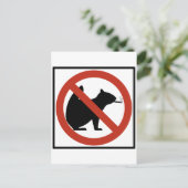 喫煙リスは高速道路の標識を許可しない ポストカード (スタンド正面)