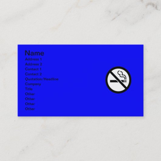 喫煙名刺なし 名刺 (正面)