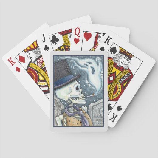 喫煙墓地の幽霊たち付き骨組不気味み トランプ (裏面)