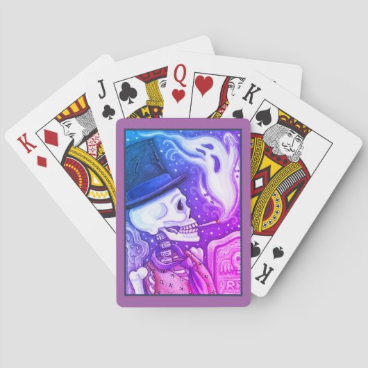 喫煙墓地の幽霊たち付き骨組不気味み トランプ (裏面)