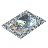 喫煙墓地の幽霊たち付き骨組不気味み ノートブック (左側)