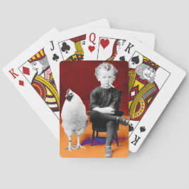 喫煙少年と鶏トランプ トランプ