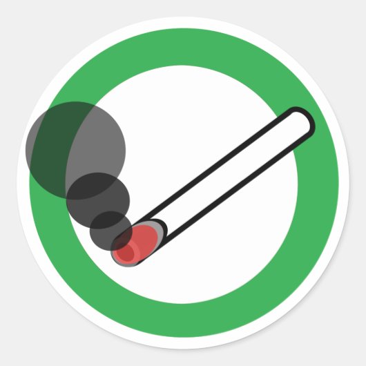 喫煙標識 ラウンドシール (正面)