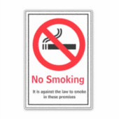 喫煙法シールなし シール (正面)