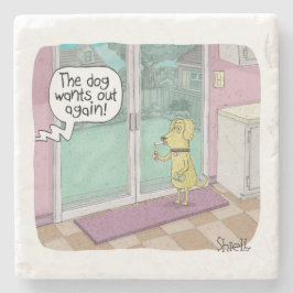 喫煙犬犬おもしろい恋人への贈り物。 ストーンコースター