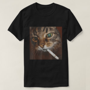 喫煙猫ミーム Tシャツ
