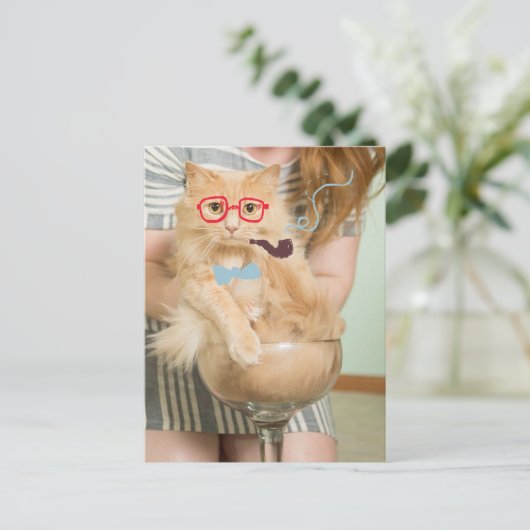 喫煙猫 ポストカード (スタンド正面)